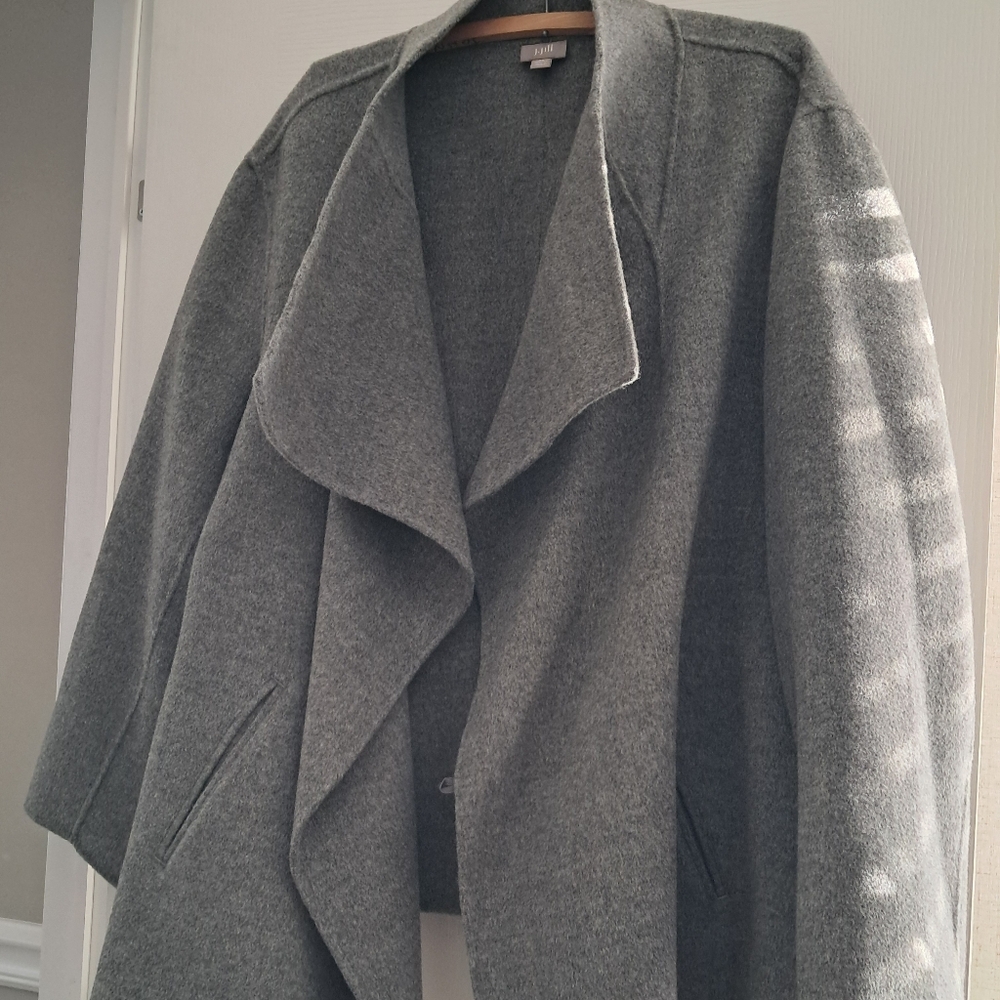 Beautiful,grey, belted wool jacket from JJill, size 4X